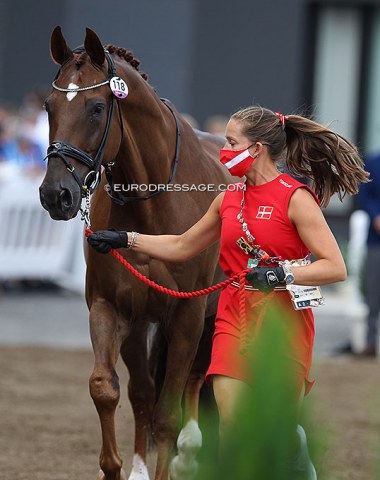 Best pony tail in show: Catrine Dufour with Bohemian