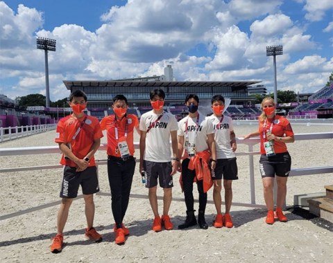 The Japanese dressage team on home turf