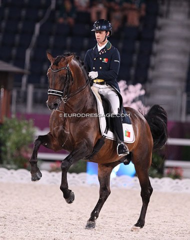 Portugal's Joao Torrao on the Lusitano stallion Equador