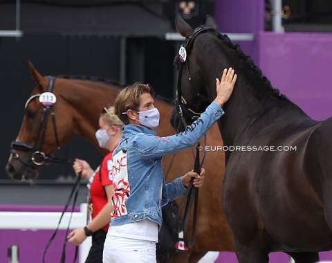 Canada's Chris von Martels patting Eclips