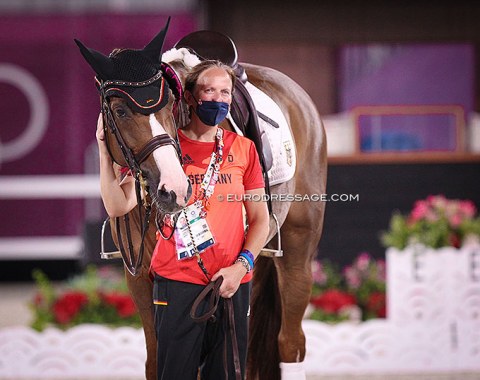 Groom Steffi Wiegard with Bella Rose