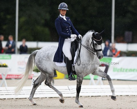 French Pauline Guillem on the Oldenburg mare Barcelona de Malleret (by Bretton Woods x Diamond Hit)