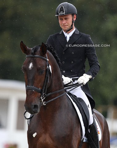 Spanish based Brit Joseph Robert Hunt on the PRE stallion Teatrero de Centurion (by Kabileno VIII x Vistoso IV)