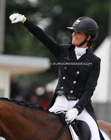 Anne-Mette Strandby Hansen upon hearing her score