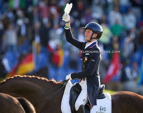 Benjamin Ebeling in the closing ceremony