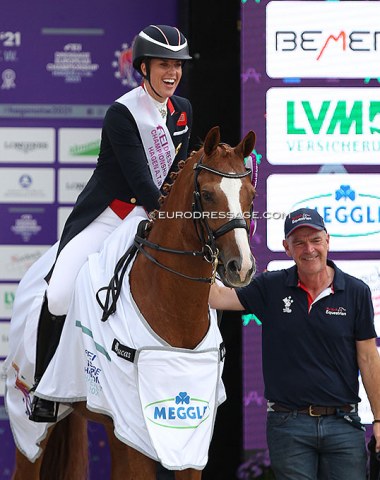 Charlotte with her long-time groom Alan Davies