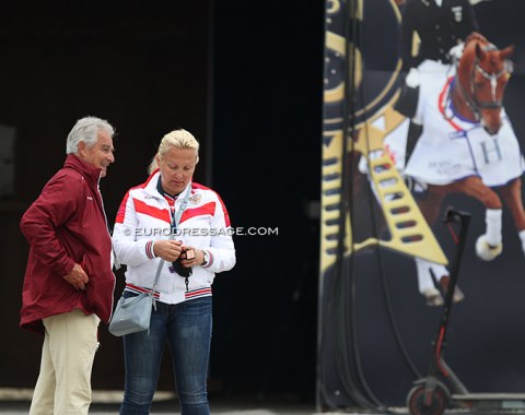 Russian team trainer Ferdi Eilberg with Russian team captain Alexandra Korelova