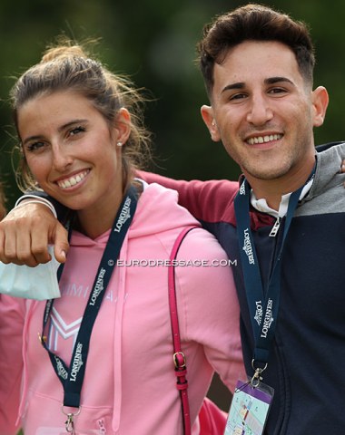 Spanish Under 25 rider Cristina Wagemans Rovira with boyfriend Enrique Sáez