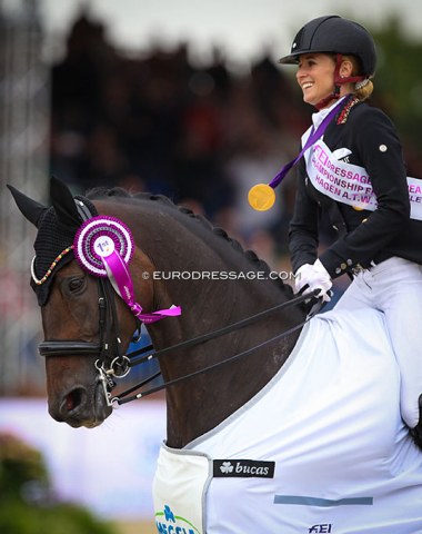 Jessica and Dalera in their lap of honour