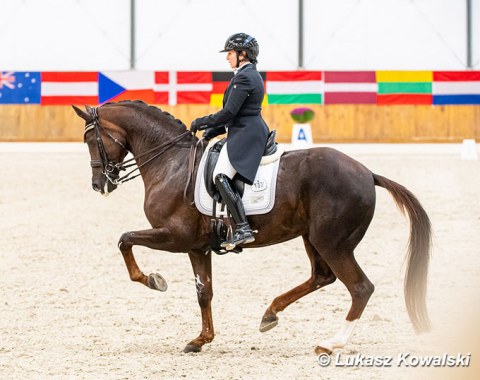 Ukrainian Inna Tzydrenkova on Maria Klementieva's Brandenburger bred Quincy (by Quaterback x Rubin Rouge)