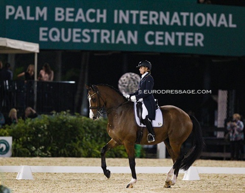 Tinne Vilhelmson and Devanto in the PBIEC main arena