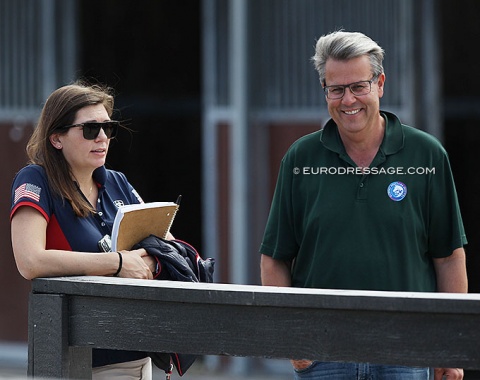 US Technical Dressage Director Hallye Griffin and Global show director Thomas Baur