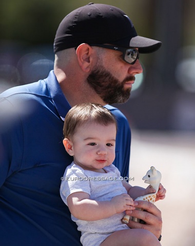 Anthony Siegbert with his and Allison Brock's baby Noah