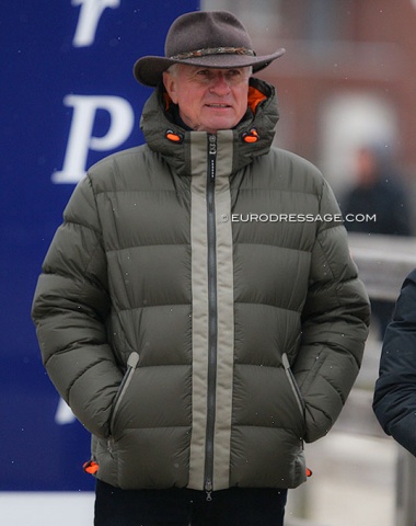 Wolfram Wittig, Denmark's newly appointed "consistent expert coach and technical advisor", coaching his long-time student Kira Wulferding in Opglabbeek