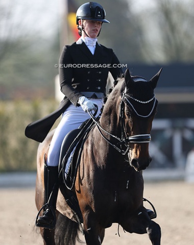 Laura Luyten made her CDI Under 25 debut on Lamborghini (by Bon Bravour x San Remo)