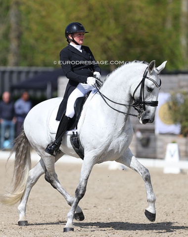 Fie Skarsoe made her CDI Grand Prix debut on new ride Imperador dos Cedros, a Lusitano stallion by Rubi x Hostil). The pair trains with Nathalie zu Sayn-Wittgenstein