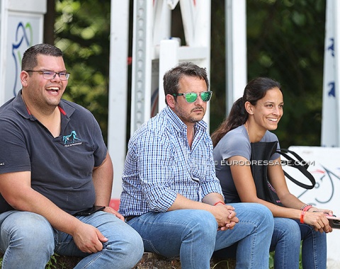 The groom of Joao Victor Oliva’s horse, portuguese team vet Bruno Miranda, and Rita Ralao