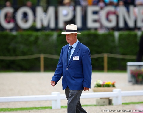 FEI Steward Albert de Hondt working the 5* CDIO Compiegne