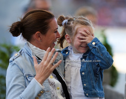 Lyndal Oatley and her almost 4-year old daughter Emilia