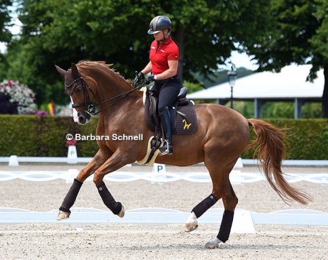 Isabell Werth schooling Bella Rose in preparation of her retirement ceremony on Friday