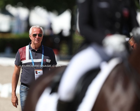 Danish "consistent expert trainer" and Technical Advisor Wolfram Wittig in Aachen supporting the Danish squad riders