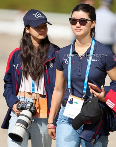 American youth riders Emi and Miki Yang