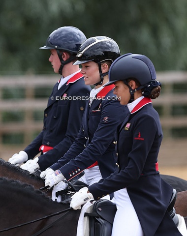 British trio: Myles Graham, India Durman-Mills, Sophie Wallace