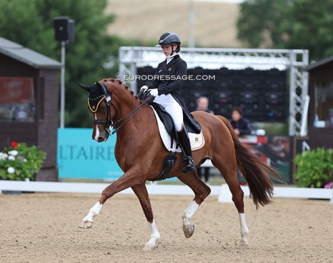 Belgium's Aude Verheecke on the 12-year old KWPN gelding Frapant (by Vivaldi x Gabor)