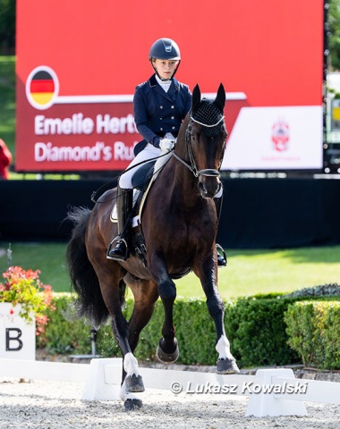 Emelie Hertwig and Diamond's Rubioso won the children individual test