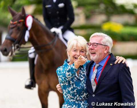 Ann-Kathrin Linsenhoff with German 5* judge Peter Holler