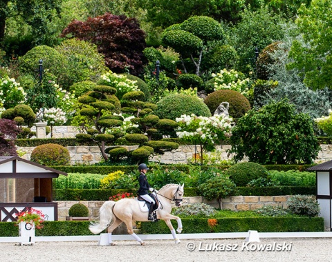 The landscaped garden at Gestut Schafhof, sculpted to perfection