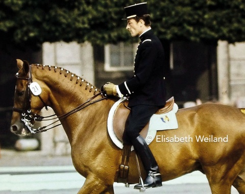 Cadre Noir member Patrick LeRolland was the first rider in the history of the FEI to get a 10 for his seat and position, sitting in a super flat all purpose saddle.