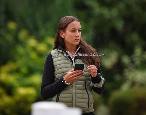 Former youth rider and now Under 25 Grand Prix rider Theodora Livanos (who lives in the Cotswolds close to Hartpury) visiting her friends