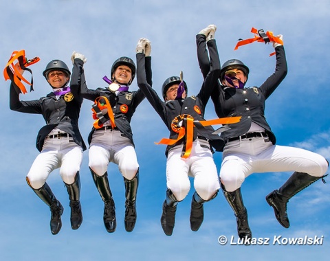 Germany's golden girls jump for joy