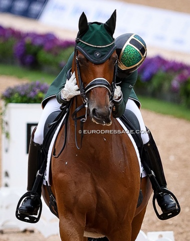 Ireland's team debutante Abi Lyle hugs Giraldo