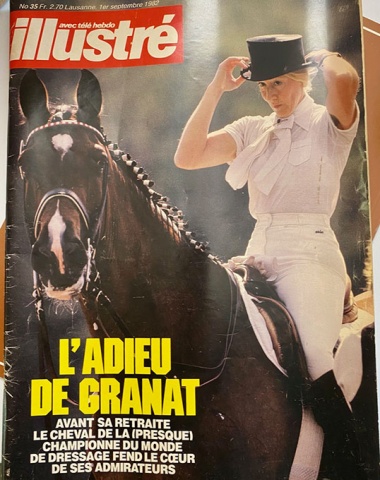 Granat’s retirement after the World championships made headlines even in non-horsey magazines in Switzerland.