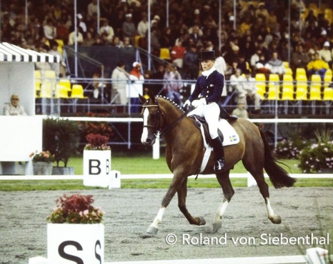 Young Swedish rider Anna Svensson and her Gaspari-son Niklas almost made it into the individual final, finishing 14th in the Grand Prix.