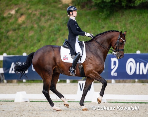 Danish Under 25 rider Camilla Laerke Stubberup on Zun Dance