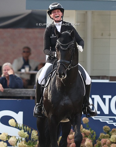 Eva hears her gold medal winning score