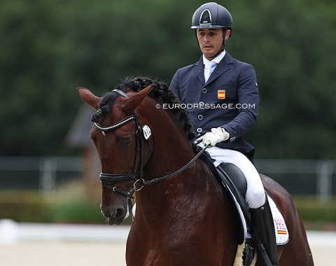 Spaniard Juan de Dios Ramirez Garcia on the PRE stallion Corinto Azores (by Karacol Azores x G-Nidium)