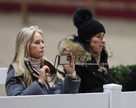 Sarah Pidgley and Charlotte Dujardin, who is due to give birth to her first child in February. 