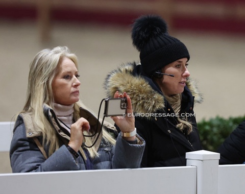 Sarah Pidgley and Charlotte Dujardin, who is due to give birth to her first child in February. 
