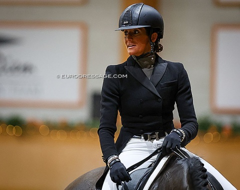 Italian Silvia Rizzo wearing a very beautiful, tuxedo style tailcoat and a special blouse.. Something different