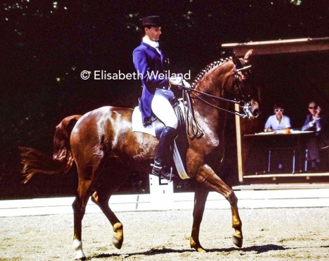 Multiple Swiss Olympian Daniel Ramseier competed Fredy Knie senior’s horse Red in dressage competitions, here at Zürich