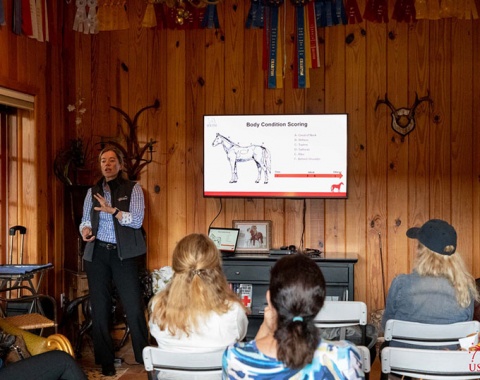 Dr Mary Beth Gordon (Purina Senior Director, Equine Technical Innovation) talks about nutrition