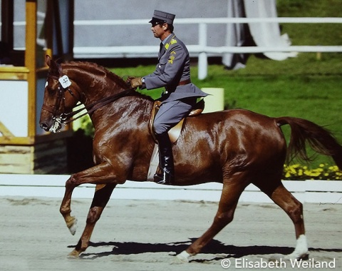 Ulrich Lehmann and Widin at the 1977 European Championships in St. Gall