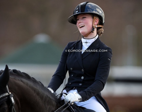 Kebie Raaijmakers left the arena after her test saying, "I no longer had a steering wheel" with a big smile