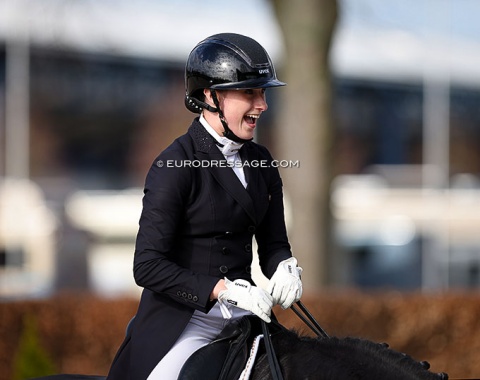 Belgian Under 25 Lauranne Lammens finished second with a personal best of 71.154%