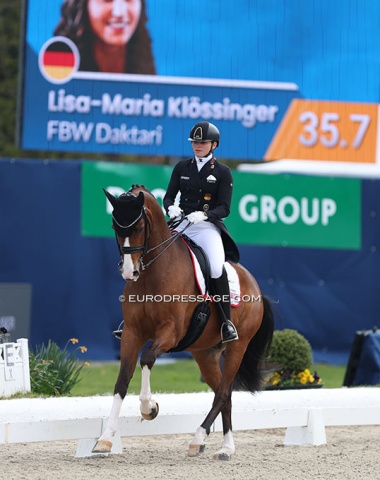 Lisa-Maria Klössinger and the 18-year old FBW Daktari, the 2017 European Under 25 Champions, still going in Hagen