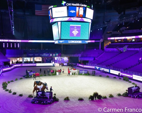 The arena getting ready for the vaulters